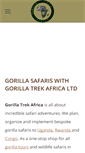 Mobile Screenshot of gorillatrekafrica.com